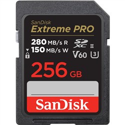 SanDisk Extreme Pro V60 256GB 280MB/s SDXC UHS-II Memory Card U3 RPD-2