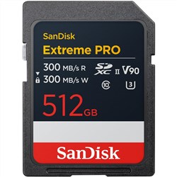 Sandisk 512GB Extreme PRO 300MB/s SDXC UHS-II Memory Card