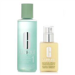 Clinique Dramatically Different Set 1: Moisturizing Lotion+ & Clarifying Lotion 1 - For Very Dry to