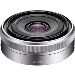 Sony E 16mm f/2.8 APS-C Lens Silver SEL16F28  